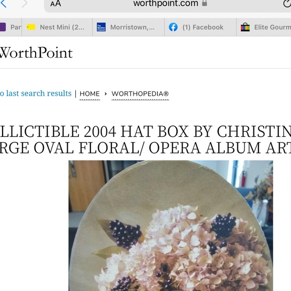 Rare Collectable 2004 Oval Hat Box by Cristin Atria Excellent Condition - Picture 7 of 7